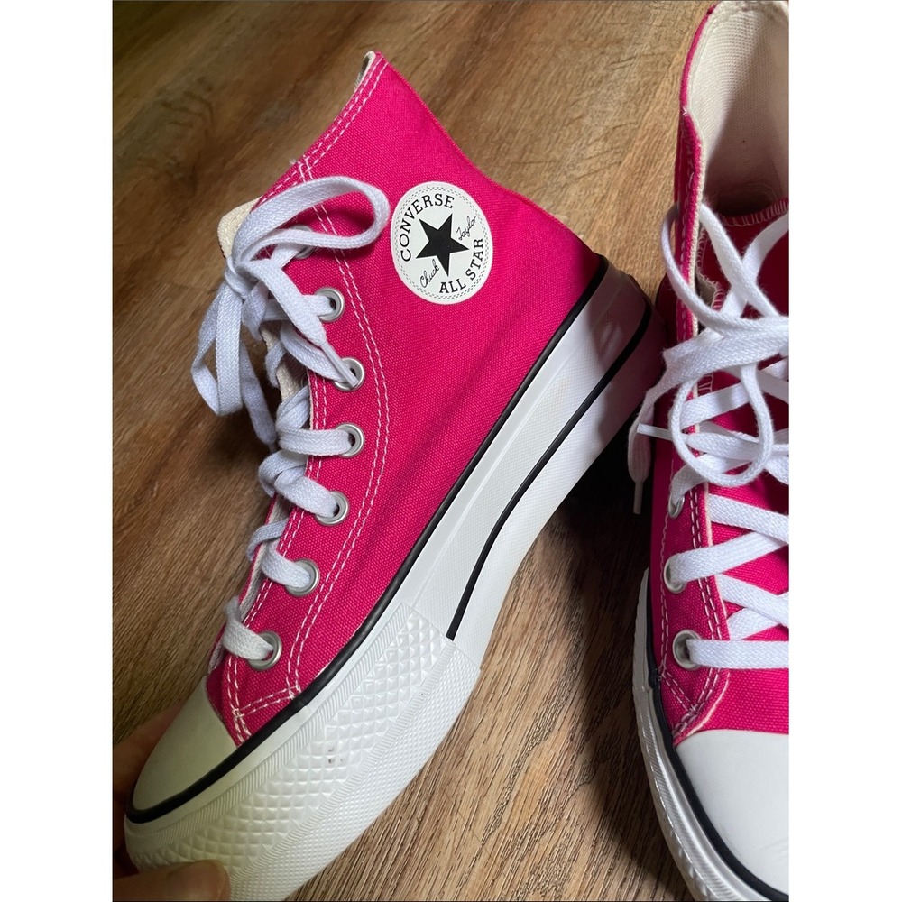 Converse Chuck Taylor All Star Lift Hi Canvas Platform Pink Women 6 Sneakers - Picture 5 of 10